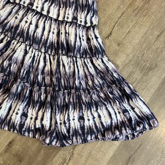 Maxi broom crinkle stick skirt Womens boho maxi skirt tiered ruffle size… - Picture 2 of 7